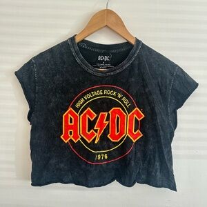 AC/DC Charcoal Gray Graphic Tee